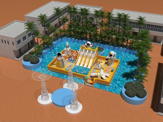 Alien Commercial Water Park Inflatable Jumping Castles For Sale