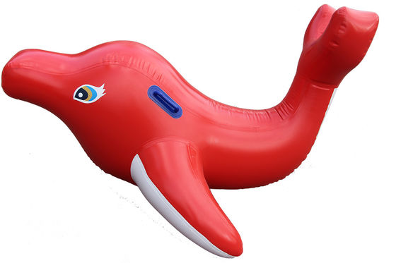Small Red Dolphin Inflatable Water Floating Toys 3*1m for Park
