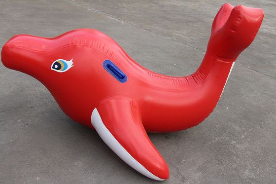 Small Red Dolphin Inflatable Water Floating Toys 3*1m for Park