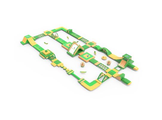 Yellow Green PVC Inflatable Water Obstacles Circle Challange For Sale