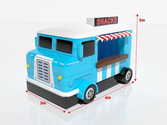 Outdoor Inflatable Games Blue Car Snack Food Tent For Rental Sale