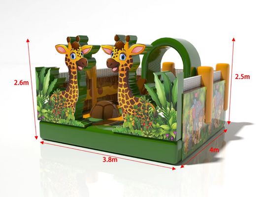 Inflatable  Jumping Castle Giraffe Theme Park for Kids Physical Development