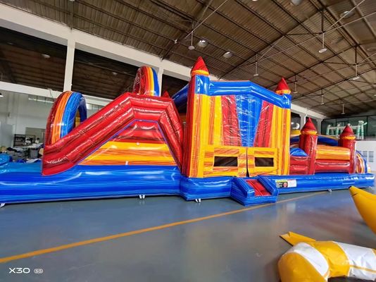 Children Inflatable Bounce House And Slide Customized With Pool Stopper