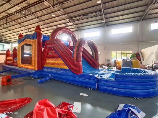 Children Inflatable Bounce House And Slide Customized With Pool Stopper