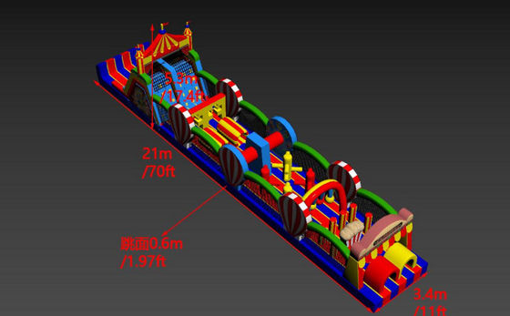 Inflatable Carnival Obstacle Course Customized For Rental And Sale