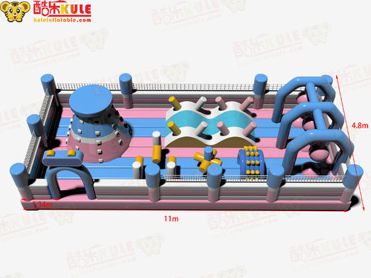 Inflatable Jumping Castle With Clibing Obstacles Bouncy Park