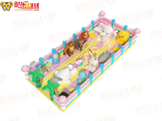 Inflatable Childrens Bouncy Castle With Animals Elephant Rabit