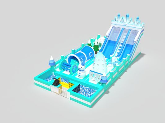 Light Blue Color Inflatable Childrens Inflatable Bouncy Castle