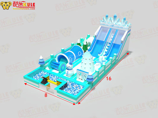 Light Blue Color Inflatable Childrens Inflatable Bouncy Castle