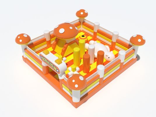 Orange Mushroom Style Inflatable Castle Inflatable Jumping Castle