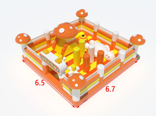 Orange Mushroom Style Inflatable Castle Inflatable Jumping Castle