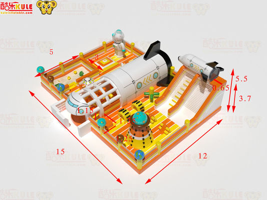 Airplane Theme Park Inflatable Bouncy Castle With Slides Jumping Bed