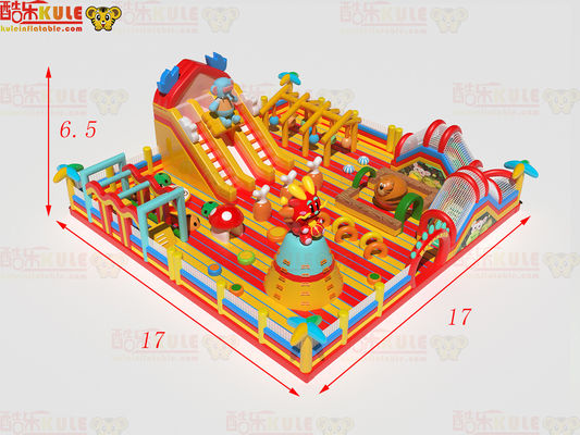 Inflatable Bounce Castle With Jumping Slides Obstacle For Kids