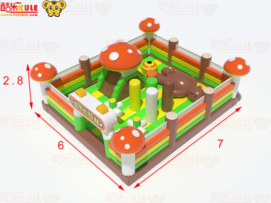 Small Size Mushroom Inflatable Jumping Castle For Young Age Kids