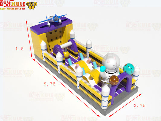 Small Size Commercial Inflatable Obstacles Course Climbing Wall