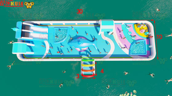 Commercial Jumping Inflatable Water Slides Outdoor Playground