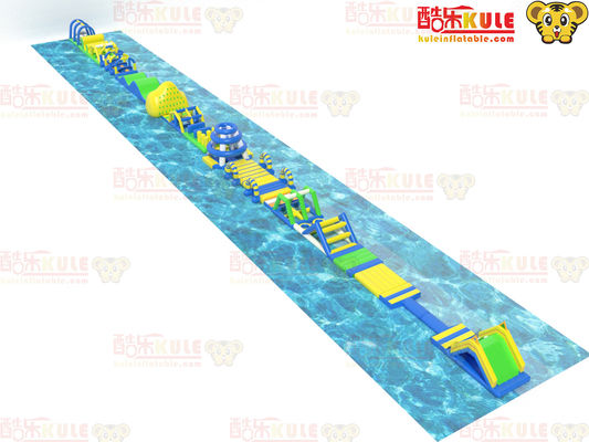 Adult Inflatable Water Obstacles Outdoor Park On Lake Ocean
