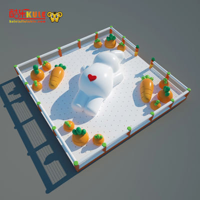 Big Pool Inflatable Rabit With Carrot Jumping Boucny Castle