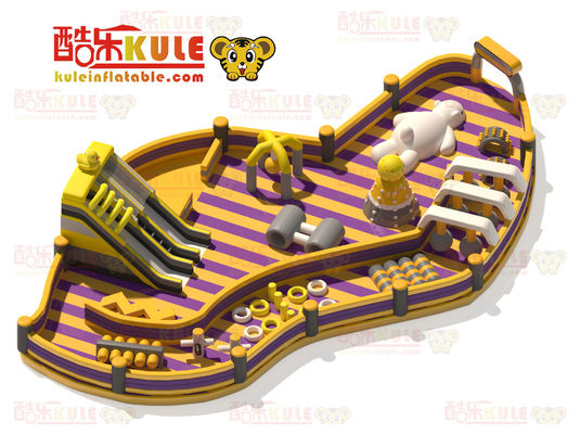 Customized Irregular Shape Inflatable Castle ( Yellow & Purple )