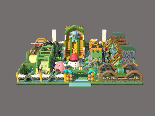 Jungle Theme Park Inflatable Bouncing Castle For Children Playground