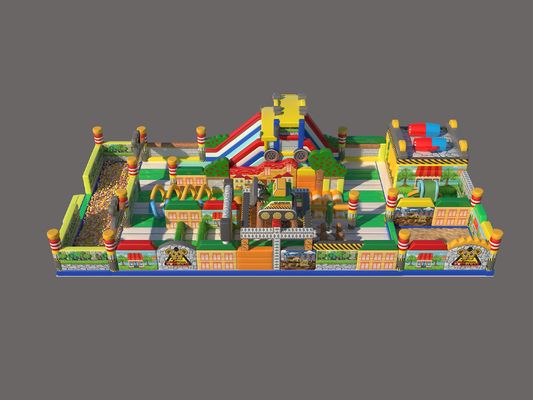 Jungle Tiger Theme Inflatable Fun Park For Childrens Playground