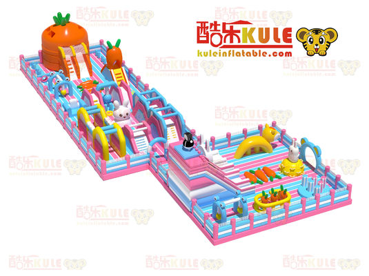 Carrot Inflatable Kids Jumping Castle  ( Orange & Blue & Pink )