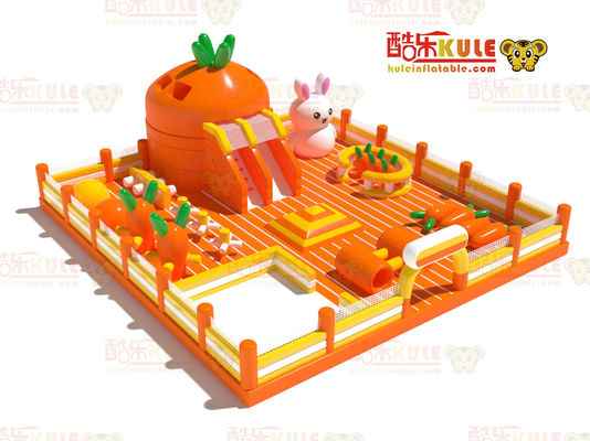 Carrot Park Inflatable Small Jumping Castle ( Orange & Yellow )