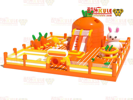 Carrot Park Inflatable Small Jumping Castle ( Orange & Yellow )