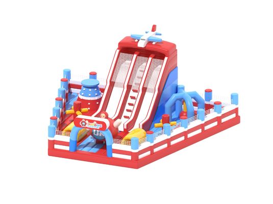 Small Commercial Bouncy Castle Inflatable Red Blue White Color