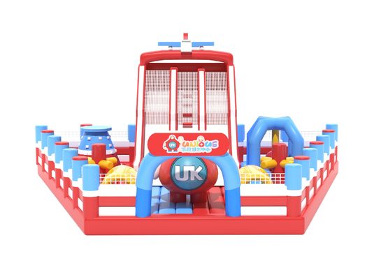 Small Commercial Bouncy Castle Inflatable Red Blue White Color