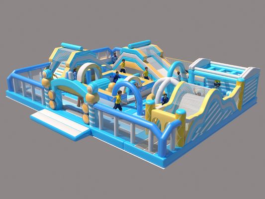 PVC Tarpaulin Inflatable Obstacles Course Customized With Multi Color