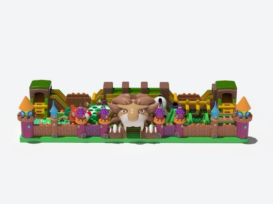 Lion Theme Park Slides Inflatable Jumping Castle For Children