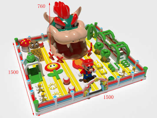 Kids Dragon Animals Inflatable Bouncy Castle With Obstacles