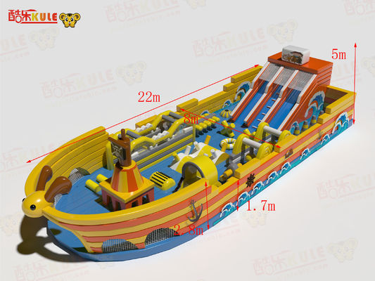 Pirate Ship Inflatable Blow Up Bouncy Castle With Big Slides