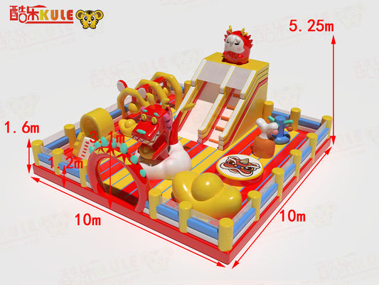 PVC Tarpaulin Dragon Park Inflatable Jumping Castle  For Children