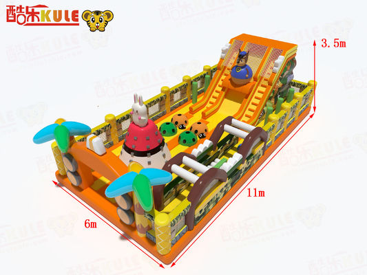 Rabbit Cimbing Bouncy Inflatable Castles With Slides Obstacles
