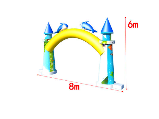 Ocean Dolphin Inflatable Arches 8*6m For Party Event Outdoor Advertising
