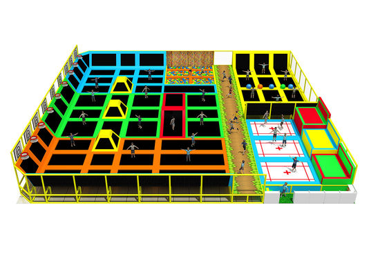 Professional Indoor Trampoline Park With Pvc Pp Nylon Materials