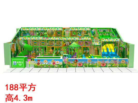 Green Garden Soft Playground Indoor Play Center For Toddlers