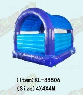 Versatile Inflatable Blue Color Bouncy Castle For Childrens