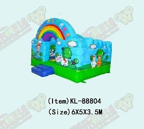 Inflatable Glassland Bouncy Castle For Childrens Outdoor Playground