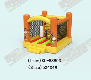 Donky Inflatable Bouncy Castle For Childrens With Pillar Circle