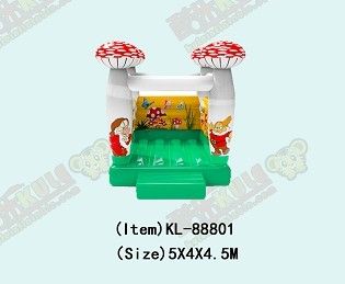 Mushroom Inflatable Samll Jumping Blow Up Castle For Childrens