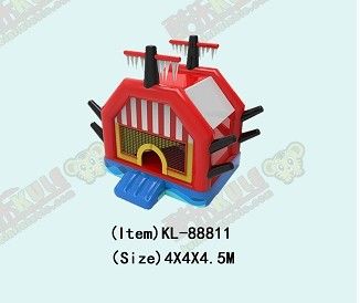 Small Pirate Ship Inflatable Bouncy Castle For Childrens