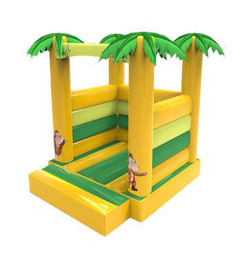 Children Inflatable Bouncy Castle With Monkey Patterns