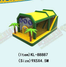 Children Fun Park Inflatable Bouncer House With Palm Trees