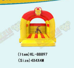 Iron Man Inflatable Yellow Red Color Bouncy Castle For Kids