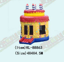 Inflatable Round Circle Birthday Cake Bouncy Castle 4*4*4.5m