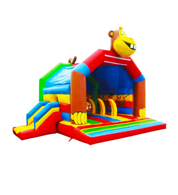 Safe Inflatable Obstacles Course With Some Cartoon Patterns