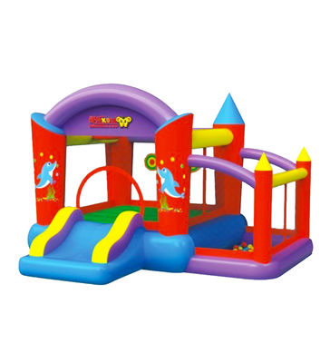 Commercial Inflatable Bounce House With Dolphin Patterns